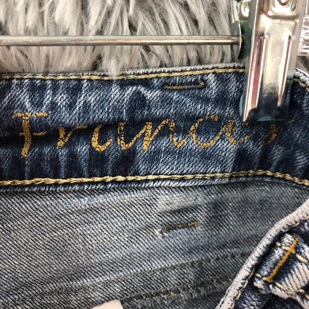 Silver Jeans Capris Womens 30 Frances Capri Medium Wash Whiskered Blue Denim